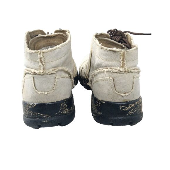 Yellow Port Boots Mens Size 8 Beige Recycled Tires & Trucking Canvas. main image 4